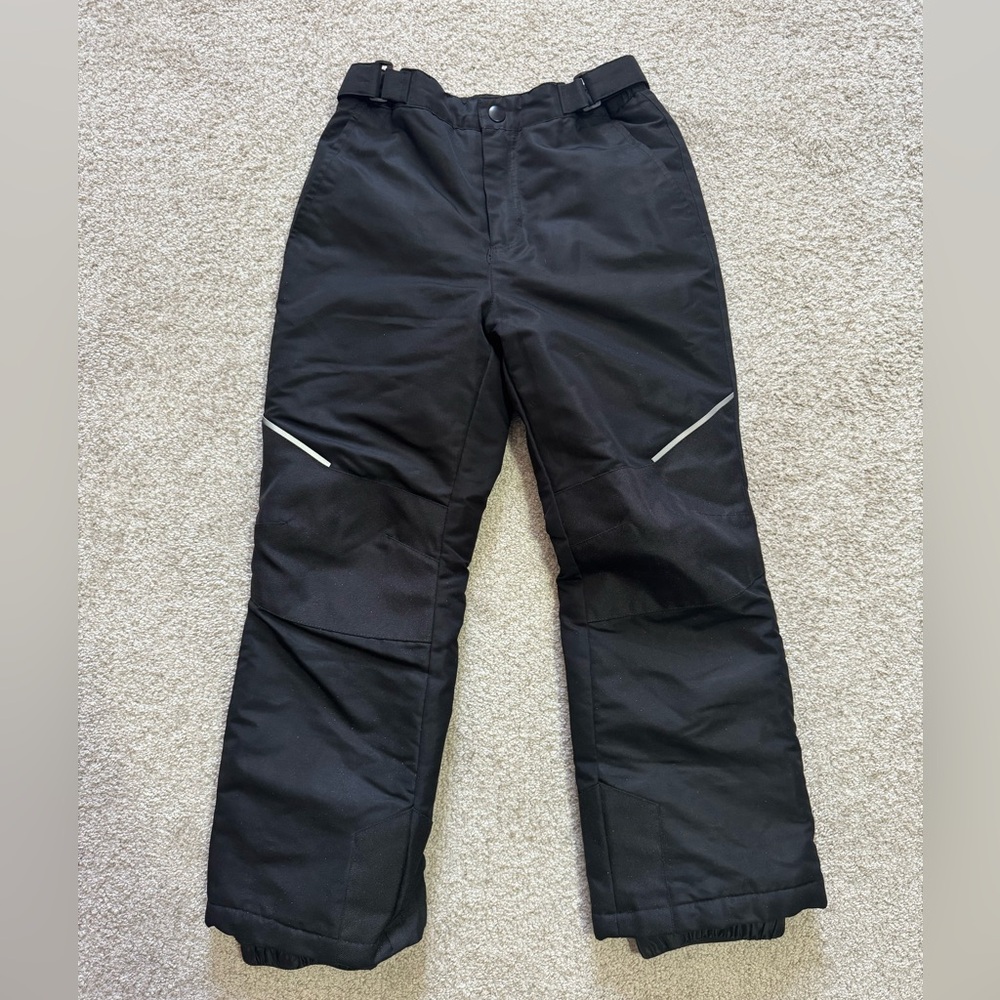 Warm Black Swiss Tech Snow Pants with Adjustable Waist
